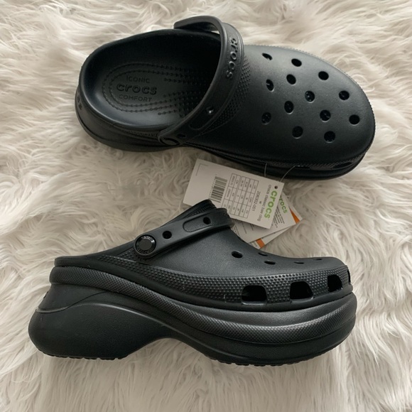 CROCS Shoes | Black Bae Chunky Platform Crocs In Size 8 Nwt | Poshmark